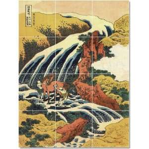 Katsushika Hokusai Ukiyo E Tile Mural Traditional Renovate  12.75x17 