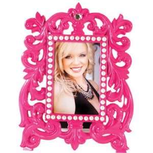  Pink 4x6 Photo Frame with Pearls Beauty