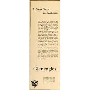 1925 Ad Gleneagles Hotel Scotland Caledonian Railway   Original Print 
