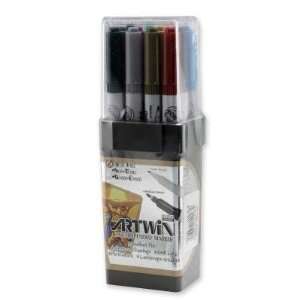 com Marvy Artwin Double Ended Marker,Marker Point Style Point   Ink 