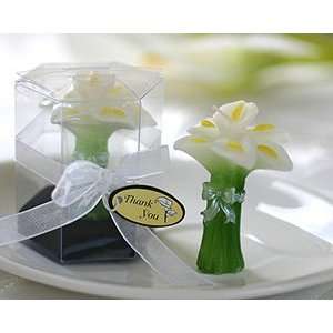  Set of 4 Calla Lily Bouquet Candle Favors