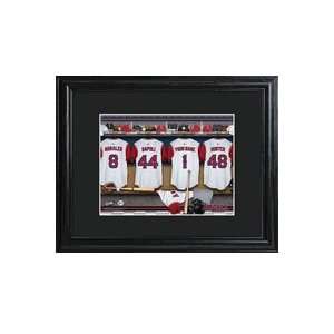 Los Angeles Angels Personalized MLB Clubhouse Print with Matted Frame 
