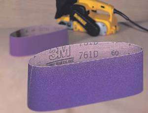 3M 60 grit 3x21 Purple Cubitron Sanding Belt 5 Pack  