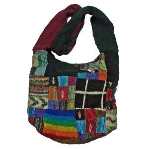    Woolen Messenger Nepal Handcrafted Hobo Bag 