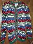 Skyr cardigan sweater LS womens sz L multi colored