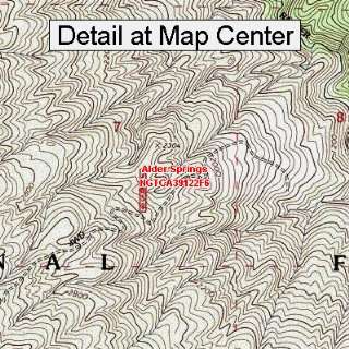 USGS Topographic Quadrangle Map   Alder Springs, California (Folded 