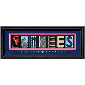  MLB New York Yankees 8 x 20 Framed Letter Art Sports 