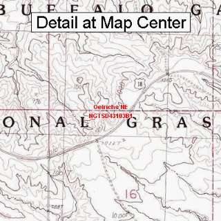  USGS Topographic Quadrangle Map   Oelrichs NE, South 