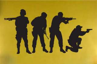 Vinyl Wall Decal Sticker Military Swat Team Army Men  