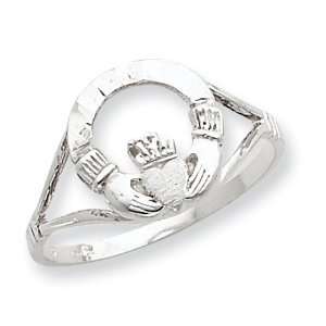  Sterling Silver Claddagh Ring   Size 7 West Coast Jewelry 