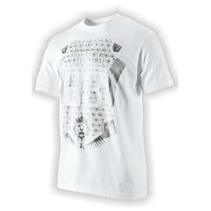 Nike Mens Lebron Crest Short Sleeve Shirt White Size XL  
