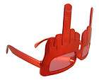 Metallic Red Middle Finger Sunglasses Red Lenses Wild
