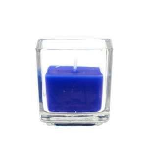 Blue Square Glass Votive Candles (96pcs/Case) Bulk 