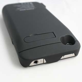   Power Bank Case Charger w Stand & PC sync for iPhone 4 4S Black  
