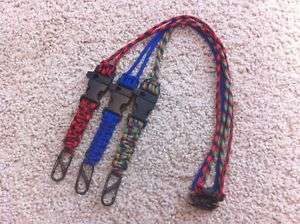550 Paracord Neck Lanyard Whistle & S Biner 34 Colors  