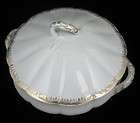  and white round vegetable and lid elbogen bohemia austria fine china 