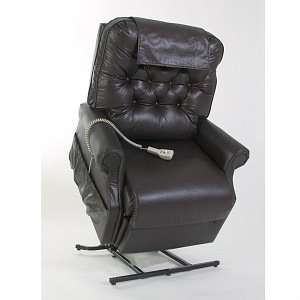 Mega Motion 3 Position Lift Chair Medium Model GL358, Vinyl Chestnut 