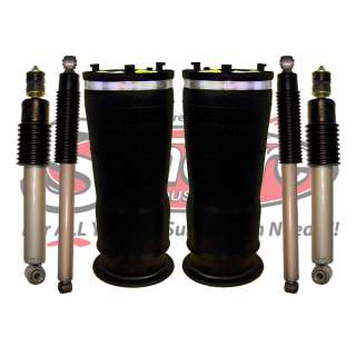 Hummer H2 Rear Suspension Air Spring Bags & 4 Wheel Shocks Replacement 