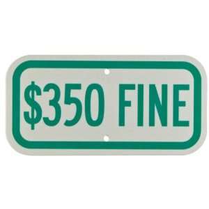  Width, B 959 Reflective Aluminum Green On White Color Handicapped Sign
