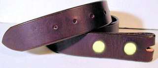 New Amish Handmade Leather Work Belt Sz 32 BROWN 1 1/2  