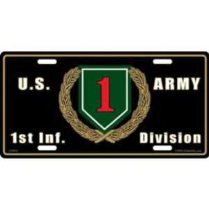  U.S. Army 1st Infantry Division License Plate Automotive