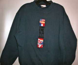 For sale is a vintage Adidas one world one brand sweatshirt that is 80 