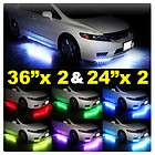 24x36 7 Color Neon LED Underglow w/ Brown Wireless Remote For BMW 