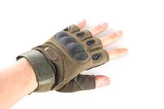   Airsoft Tactical Carbon Knuckle Motorcycle Cycling Gloves Army Green