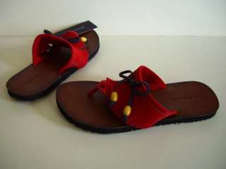TOMMY HILFIGER Red Shoes Flops Thongs Womens Size 9  