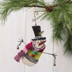  Odds n Ends Snowman with Bells Hanging Ornament 4023367 