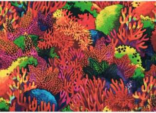 CORAL REEF IN VIBRANT COLORS~ Cotton Quilt Fabric  