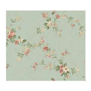 York Wallcoverings WW4438 West Wind Antiqued Vine And Floral Prepasted 
