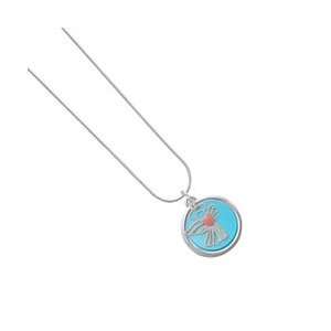   Pink Hot Blue Pearl Acrylic Pendant Snake Chain Charm  Jewelry