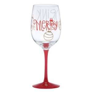  Eat Drink Be Merry Wine Glass [Set of 4]