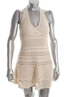 FAMOUS CATALOG Moda White Casual Dress Crochet Sale M  