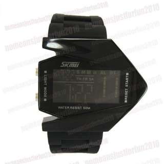 Stylish LED digital Black Jelly Sport Wrist Watch M533B  