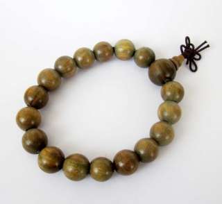 Tibetan Buddhist Green Sandalwood Beads Prayer Wrist Mala  