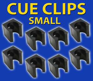 Small Cue Clips for Pool Cue Racks 8 Replacement Clips  