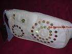   Cosmetic Pouch/Pencil Case Small Slim White Croc Leather Makeup Bag