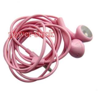 Earphone Headset For Apple Iphone 4G 3G 3GS iPod Pink  