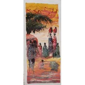  African Masai Traditional Oil Painting
