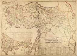 1899 Map of Turkey, Empire Ottoman  