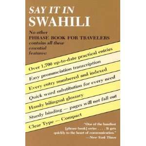    Say It in Swahili   [SAY IT IN SWAHILI] [Paperback] Books