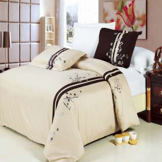   Egyptian Cotton Embroidered Duvet Cover Set 608819248967  