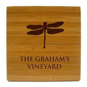  Dragonfly Personalized Bamboo Coasters