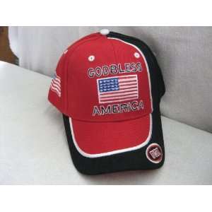  God Bless America (USA) Baseball Cap/ Hat RED, WHITE and 