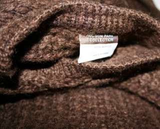 Hudson Park Nubby Knit Throw Blanket Solid Brown  