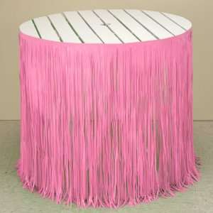  Pink Fringe Table Skirt Party Supplies (Pink) Toys 