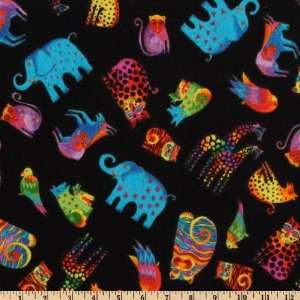   Soul Flannel Safari Black Fabric By The Yard Arts, Crafts & Sewing