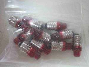 Qty 10 GE General Electric 222 Red Lamp Bulb E10  